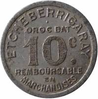 (№1920) Монета Франция 1920 год 10 Centimes