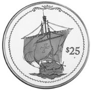() Монета Британские Виргинские острова 1992 год 25  ""    AU