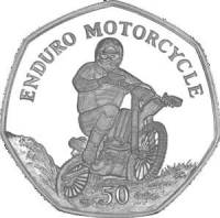 () Монета Остров Мэн 2012 год 50 пенсов ""  Биметалл (Серебро - Ниобиум)  AU