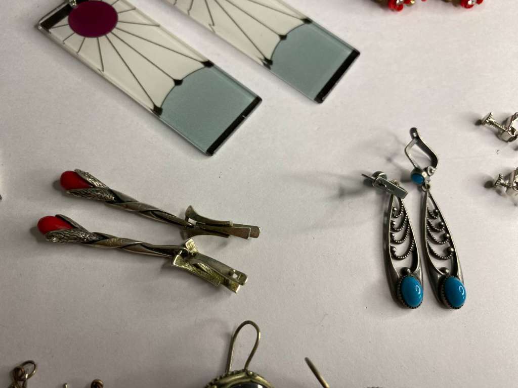 Набор украшений 9 пар серьги, клипсы