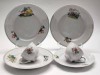 Детская посуда СССР Дулево чашки 2 шт и тарелки 4 шт Три поросенка и другие