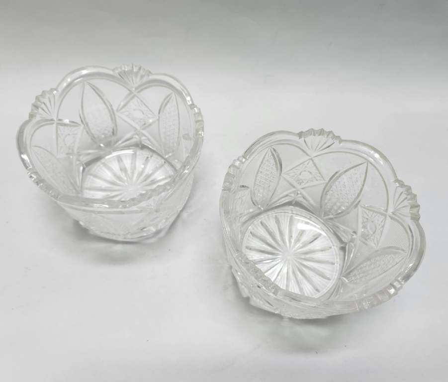 Салатник конфетница хрусталь 2 штуки одинаковые