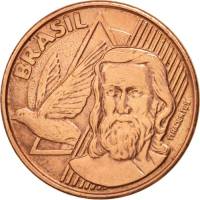  Монета Бразилия 1998 год 50     Сталь, покрытая медью  UNC