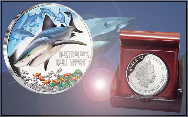 Акула-бык помещена в двенадцатый выпуск серии монет «Смертельные и опасные»