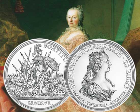Австрийская императрица изображена на новой серебряной монете