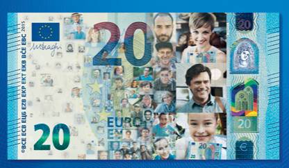 Со среды входят в обращение новые банкноты в 20 евро