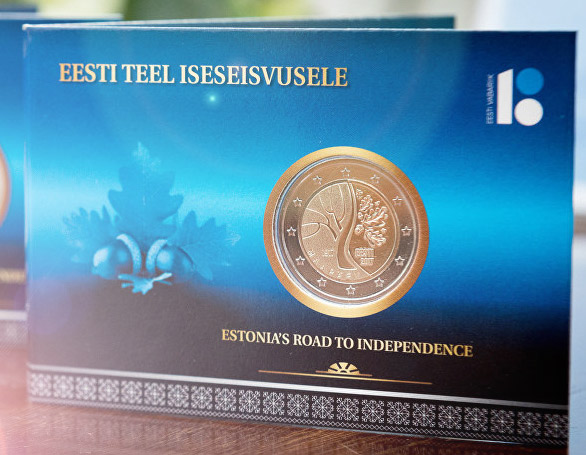 Выпущена эстонская двухевровая монета, посвящённая столетию республики