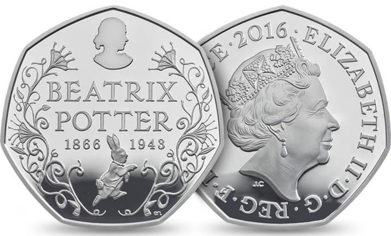 Персонаж сказки Беатрис Поттер появился на британских монетах