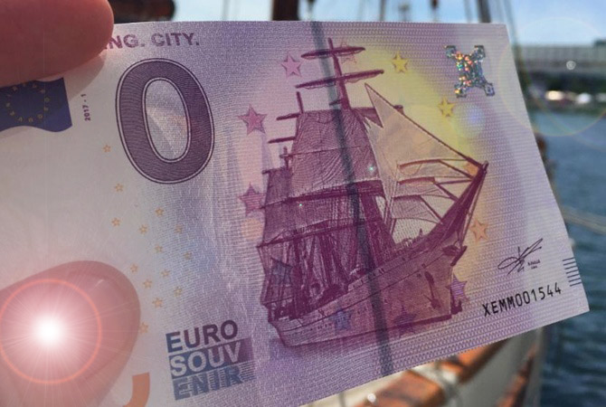 Банкнота номиналом 0 евро выпущена с согласия Европейского центрального банка