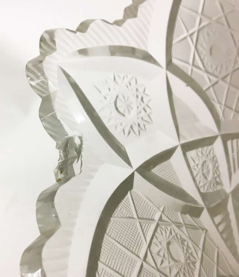 Салатник, фруктовница "Хризантема" хрусталь (сост. на фото)