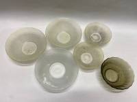 Салатник конфетница цветное и матовое стекло 6 шт