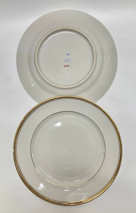 Тарелки столовые, ЛФЗ, 50-е годы, СССР, 2 шт