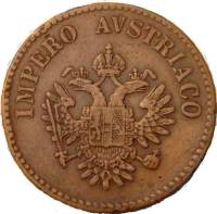  Монета Италия 1852 год 5     Медь  UNC
