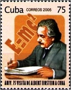 (№4721) Марка Куба 2005 год &quot;Альберт Эйнштейн&quot;, Негашеная