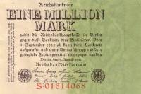 (1923) Банкнота Германия 1923 год 1 000 000 марок  5-й выпуск  XF