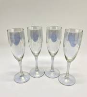Бокалы фужеры для шампанского перламутровое стекло 4 шт 