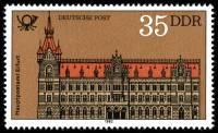 (1982-011) Марка Германия (ГДР) "Эрфурт"    Почтовые отделения III Θ