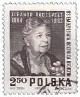 (1964-074) Марка Польша "Элеонора Рузвельт"   80 лет со дня рождения Э. Рузвельт III Θ