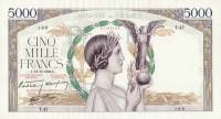 (№1938P-91) Банкнота Франция 1938 год "5,000 Francs"