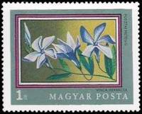 (1971-053) Марка Венгрия "Барвинок травянистый" ,  III O