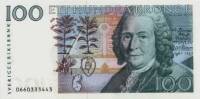 (,) Банкнота Швеция 2000 год 100 крон "Карл Линней"   UNC