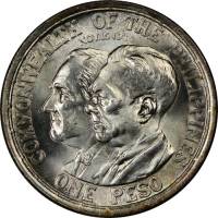 (№1936km177) Монета Филиппины 1936 год 1 Peso (Создании Содружества)