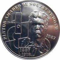 () Монета Португалия 1987 год 100 эскудо ""  Биметалл (Серебро - Ниобиум)  UNC