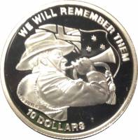 (№2013km72) Монета Кирибати 2013 год 10 Dollars (День АНЗАК - Труба)