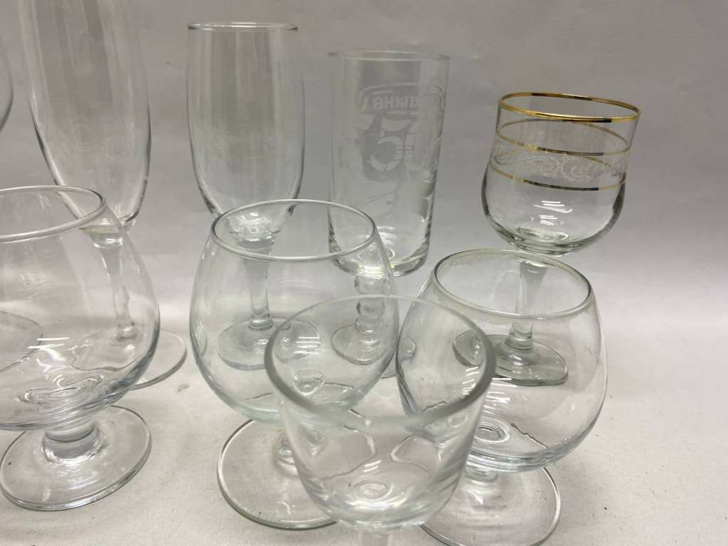 Бокалы стаканы 11 шт разной высоты набор