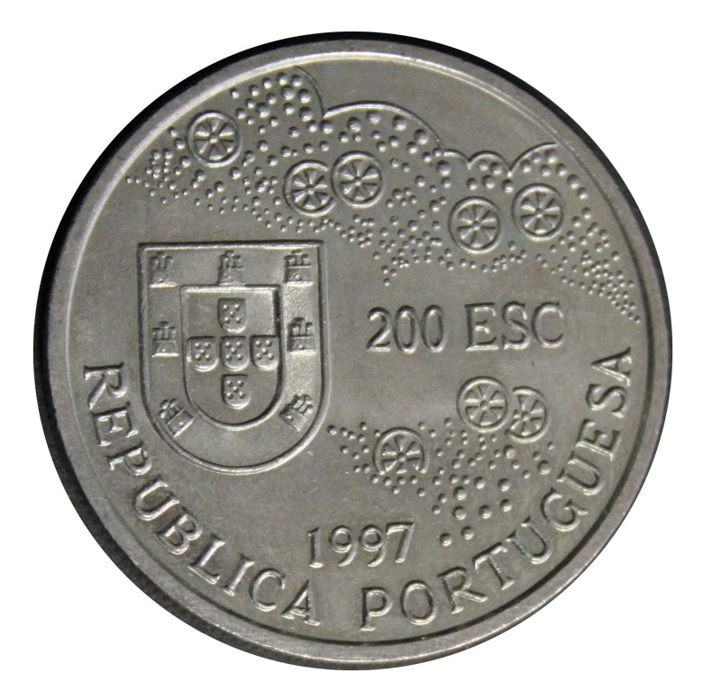 (1997) Монета Португалия 1997 год 200 эскудо &quot;Луиш Фроиш История Японии&quot;  Медь-Никель  UNC