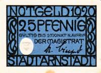 (№1920) Банкнота Германия 1920 год "25 Pfennig"