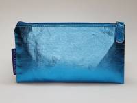 Косметичка Maybelline New York иск. кожа цвет голубой металлик 20х11 см новая