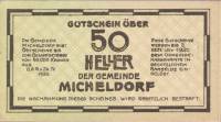 (№1920) Банкнота Австрия 1920 год "50 Heller"