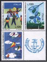 (№1977-1586) Лист марок Италия 1977 год "День Штамп", Гашеный