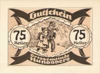 (№1920) Банкнота Австрия 1920 год "75 Heller"