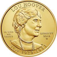 (033w) Монета США 2014 год 10 долларов "Лу Гувер" 2014 год  AU