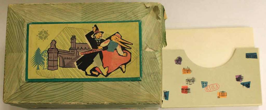 Ларец почтовый набор рига 1970е.г. конверты бумага