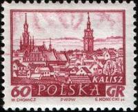 (1960-046) Марка Польша "Калиш"   Исторические города №1 II Θ