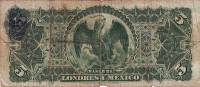 (№1894P-S233b) Банкнота Мексика 1894 год "5 Pesos"