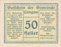 (№1920) Банкнота Австрия 1920 год "50 Heller"