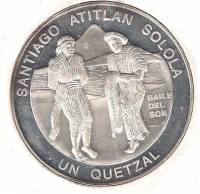 (№1997km285) Монета Гватемала 1997 год 1 Quetzal (Серия III Iberoamericanan - Сантьяго Atlitlan Соло