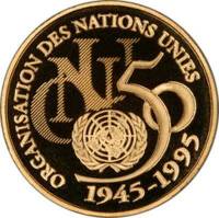 () Монета Франция 1995 год 5 франков ""  Биметалл (Платина - Золото)  UNC