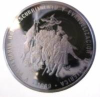 (№1989km75) Монета Доминиканская Республика 1989 год 100 Pesos (500-й Энн. Предлагае. пож)