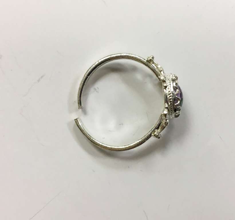 Кольцо "Финифть", серебрение (сост. на фото)