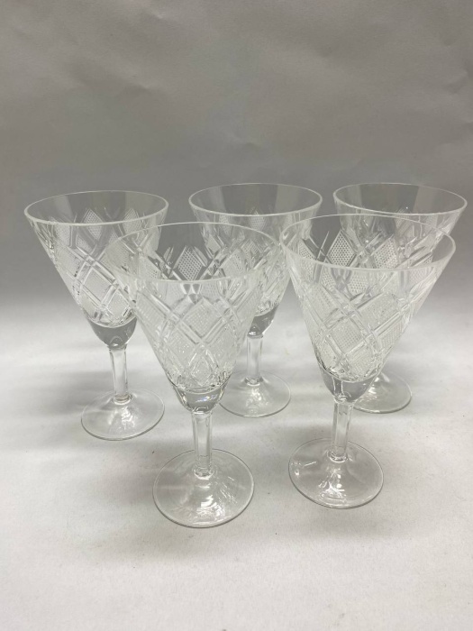 Бокалы фужеры хрусталь СССР 5 шт