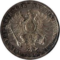 () Монета Германия (Пруссия) 1866 год   ""   Серебро Ag 900  XF