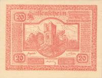 (№1920) Банкнота Австрия 1920 год "20 Heller"