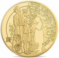 (№2015) Монета Франция 2015 год 50 Euro (Рождественское перемирие)