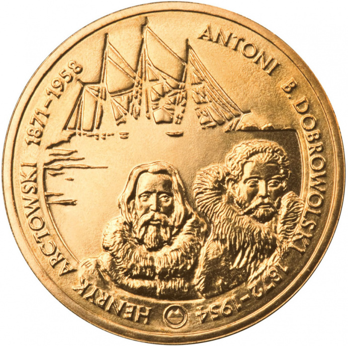 (144) Монета Польша 2007 год 2 злотых &quot;Г. Арктовский и А. Добровольский&quot;  Латунь  UNC