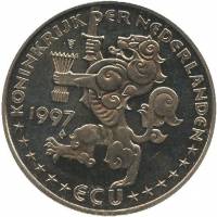 (№1997) Монета Нидерланды 1997 год 1 Ecu (Председательство Европейского Союза)